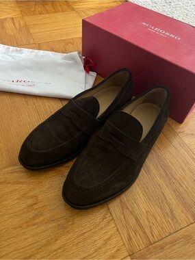 Scarosso Stefano Men’s Brown Suede Loafers